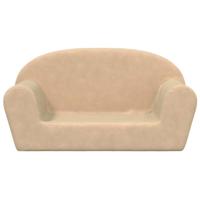Kinderbank 2-zits zacht pluche crmekleurig - thumbnail