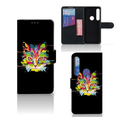 Motorola Moto G8 Plus Leuk Hoesje Cat Color