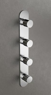 Douchethermostaat Hotbath Buddy Inbouw 3 Stopkranen Verticaal Chroom