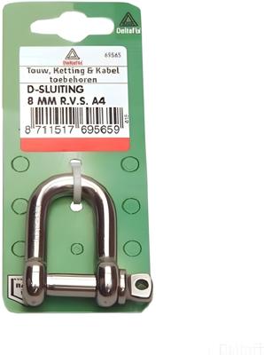 D-sluiting 8mm rvs Deltafix - Deltafix D-sluiting 8mm rvs Deltafix - Deltafix