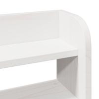 Bedframe met hoofdbord massief grenenhout wit 120x190 cm - thumbnail