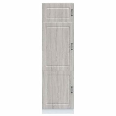 Keukenkast Kalmar bewerkt hout grijs sonoma eiken