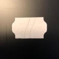 Etiket 3219 wit perm 2slit golf + veilig - thumbnail