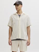 Jack & Jones Jorcoba Stripe Resort Shirt Ss Sn Overhemd 4952439 Antique White Stripes - thumbnail