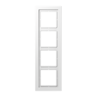 Jung LS Design Afdekraam Alpin Wit 4-voudig Duroplast - thumbnail