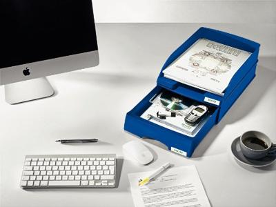 Brievenbak Leitz Plus met lade A4 maxi zwart