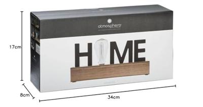 Decoratieve figuren Atmosphera 'Home' LED Licht (34 x 16 x 8 cm)