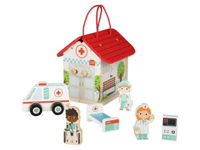 Playtive Draagbaar poppenhuis (ziekenhuis)