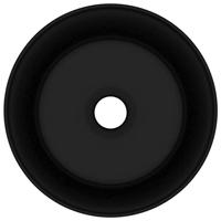 Wastafel rond 40x15 cm keramiek matzwart - thumbnail