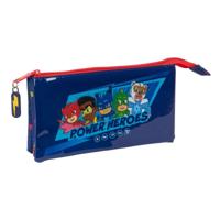 Pennenetui met 3 vakken PJ Masks Ready Marineblauw 22 x 12 x 3 cm - thumbnail