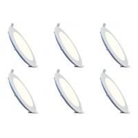 LED Downlight Slim Pro 6 Pack - Inbouw Rond 20W - Natuurlijk Wit 4000K - Ø240mm - thumbnail