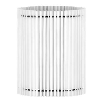 Papieren Gevouwen Lampenkap - Cilindrisch - White - ø20 x 24 cm - E27 fitting - Voor Tafellampen - Ontworpen voor woonkamer en eetkamer