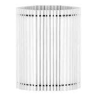 Papieren Gevouwen Lampenkap - Cilindrisch - White - ø20 x 24 cm - E27 fitting - Voor Tafellampen - Ontworpen voor woonkamer en eetkamer - thumbnail