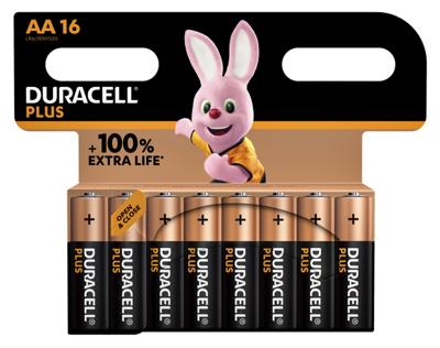 Duracell Plus-AA CP16 Mignon (AA)-batterij alkali-mangaan 1,5 V 16 st.