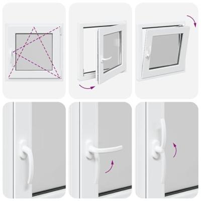 Kelderraam "RISOR" 50x50 cm draai-kiep DIN rechts wit