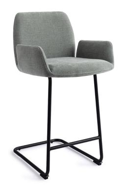 Jesper Home Barstoel 'Misaki' Arch Black, kleur Blue Breezy (zithoogte 65cm)