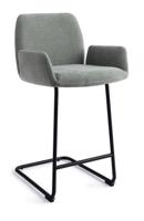 Jesper Home Barstoel 'Misaki' Arch Black, kleur Blue Breezy (zithoogte 65cm) - thumbnail