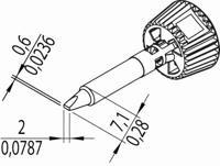 Ersa 0142CDLF20/SB Soldeerpunt Beitelvorm Grootte soldeerpunt 2 mm Inhoud: 1 stuk(s) - thumbnail