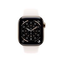 Apple Watch Series 11 GPS + Cellular - 46 mm - Gouden titanium kast - Lichtroze sportband - M/L - thumbnail