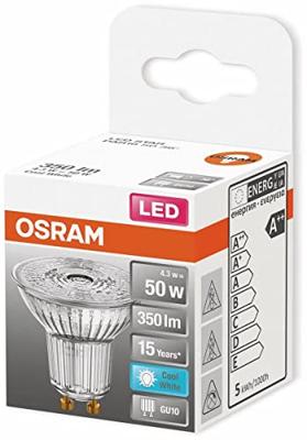 OSRAM HOMELIGHTING 4058075112582 LED-lamp Energielabel F (A - G) GU10 Reflector 4.3 W = 50 W Koudwit (Ø x l) 50 mm x 54 mm 1 stuk(s)