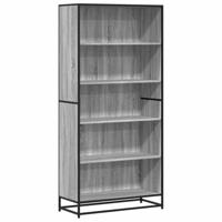 Boekenkast 80,5x35x170,5 cm bewerkt hout grijs sonoma eiken - thumbnail
