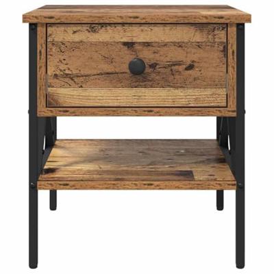 Nachtkastje met lade 2 pcs Oud hout 40 x 42 x 45 cm