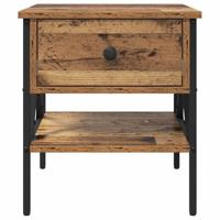 Nachtkastje met lade 2 pcs Oud hout 40 x 42 x 45 cm - thumbnail