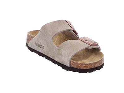 BIRKENSTOCK - Arizona slippers taupe Suede Unisex