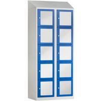 BASIC Locker met 10 doorzichtige deuren - thumbnail