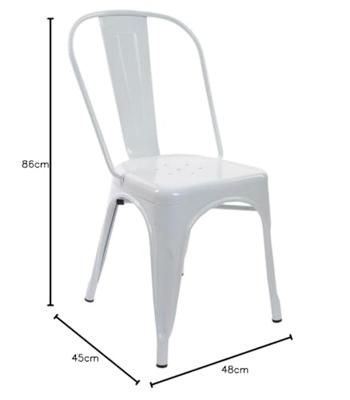 Stoel DKD Home Decor Wit Metaal 53 x 45 x 85 cm