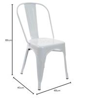 Stoel DKD Home Decor Wit Metaal 53 x 45 x 85 cm - thumbnail