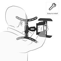 Hama TV-muurbeugel Volledig Beweegbaar 3 Sterren 2 Armen VESA 400x400 Zwart - thumbnail