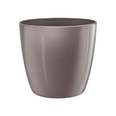 Elho brussels diamond bloempot rond 14 cm oyster pearl - thumbnail
