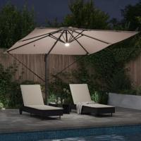 VidaXL Roma parasol taupe 286 x 284 x 270 cm aluminium en polyester - thumbnail
