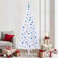 Kunstkerstboom met 300 LED Wit 210 cm PVC en staal - thumbnail