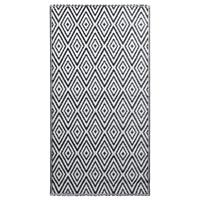 VidaXL Buitenkleed arakil 160x230 cm pp wit en zwart - thumbnail
