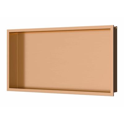 Inbouwnis Luca Sanitair 60x30x6,5 cm RVS Geborsteld Koper PVD + LED verlichting Luca Sanitair