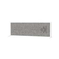 Maul Scheidingswand voor ruimte-indeling MAULconnecto (b x h) 160 cm x 52.75 cm Vlies Donkergrijs, Wit 9851602 - thumbnail