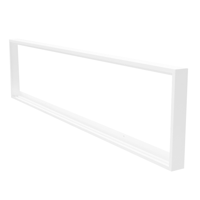 Opbouwframe voor LED Paneel - Geschikt voor 30x 120 cm LED Panelen - Plug & Play kliksysteem -62mm - Wit - thumbnail