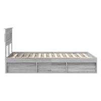 Bedframe met lade Grijs Sonoma 135 x 190 cm Massief grenenhout - thumbnail
