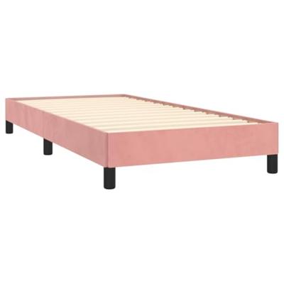 Bedframe fluweel roze 90x200 cm Bedframe fluweel roze 90x200 cm
