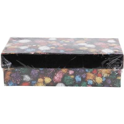 Creativ Company Pom-poms, d 15-40 mm, glitter, ca. 400 stuk, sterke kleuren, 400 gr/ 1 doos