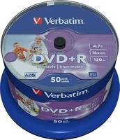 Verbatim DVD + R 4.7GB - 16x brandsnelheid, bedrukbaar, 50 Pack Spindle - thumbnail