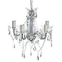 VidaXL Kroonluchter 5 peertjes transparant - thumbnail