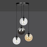 NADUVI Collection Glazen hanglamp eetkamer Cosmo rond 4-lichts - thumbnail