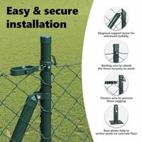 VidaXL Afrasteringspaal groen 10 x 1,6 m (60 x 60 mm gaas) - thumbnail