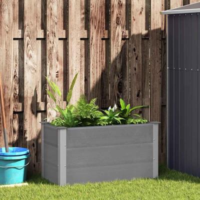 VidaXL Plantenbak verhoogd 100x50x54 cm hkc grijs VidaXL Plantenbak verhoogd 100x50x54 cm hkc grijs