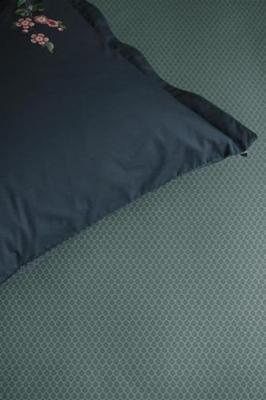 Pip Studio Pip Studio Thousand Leaves hoeslaken Blauw Grijs 100x200 cm Hoekhoogte 25 cm