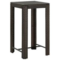 Tuinbartafel 60,5x60,5x110,5 cm poly rattan bruin - thumbnail