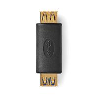 USB-Adapter | USB 3.2 Gen 1 | USB-A Female | USB-A Female | 5 Gbps | Verguld | Antraciet - thumbnail